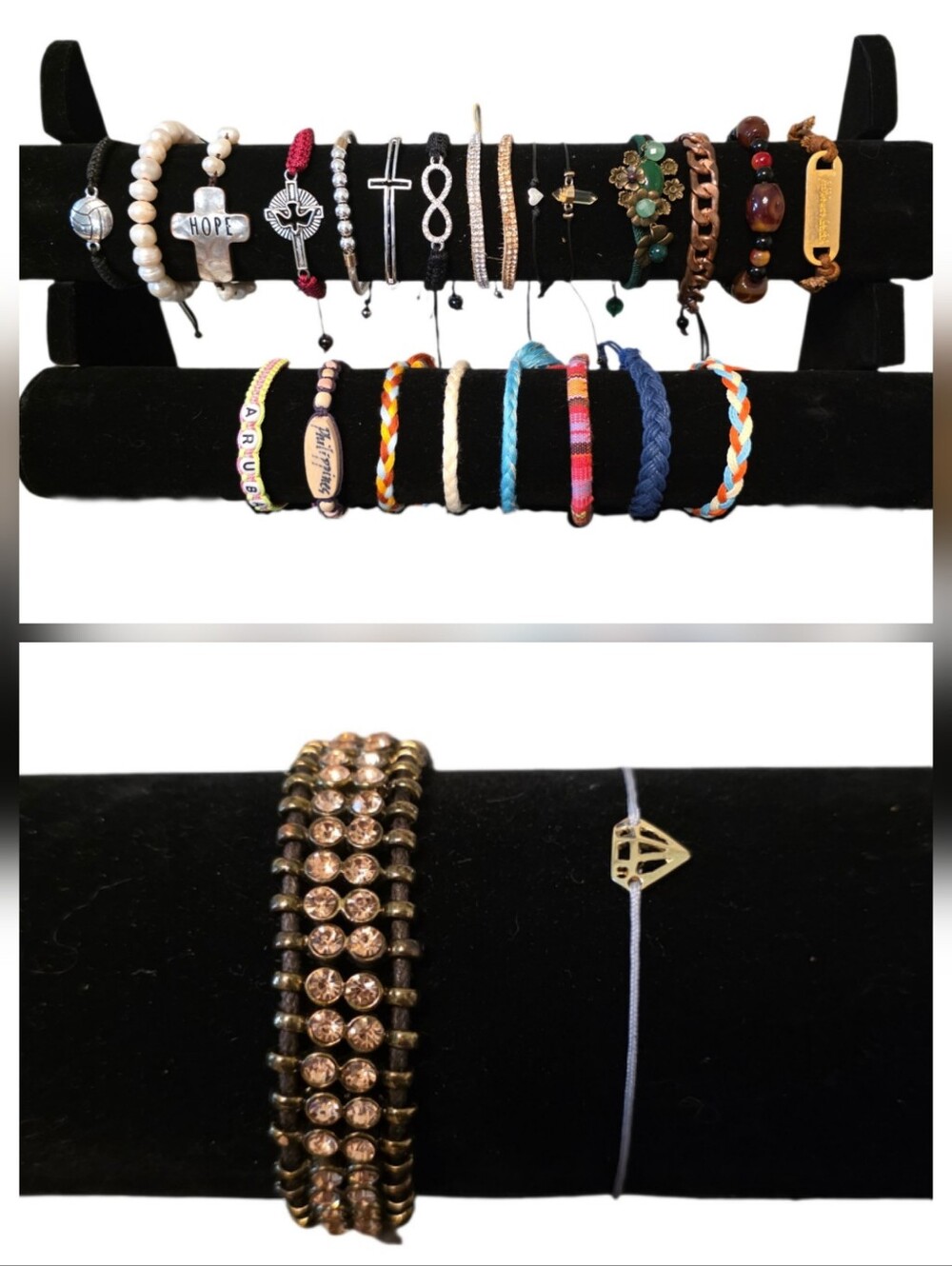 Mixed Styles Sliding Knot Bracelets - Lot  of 25 -  Beaded Braided Rhinestone